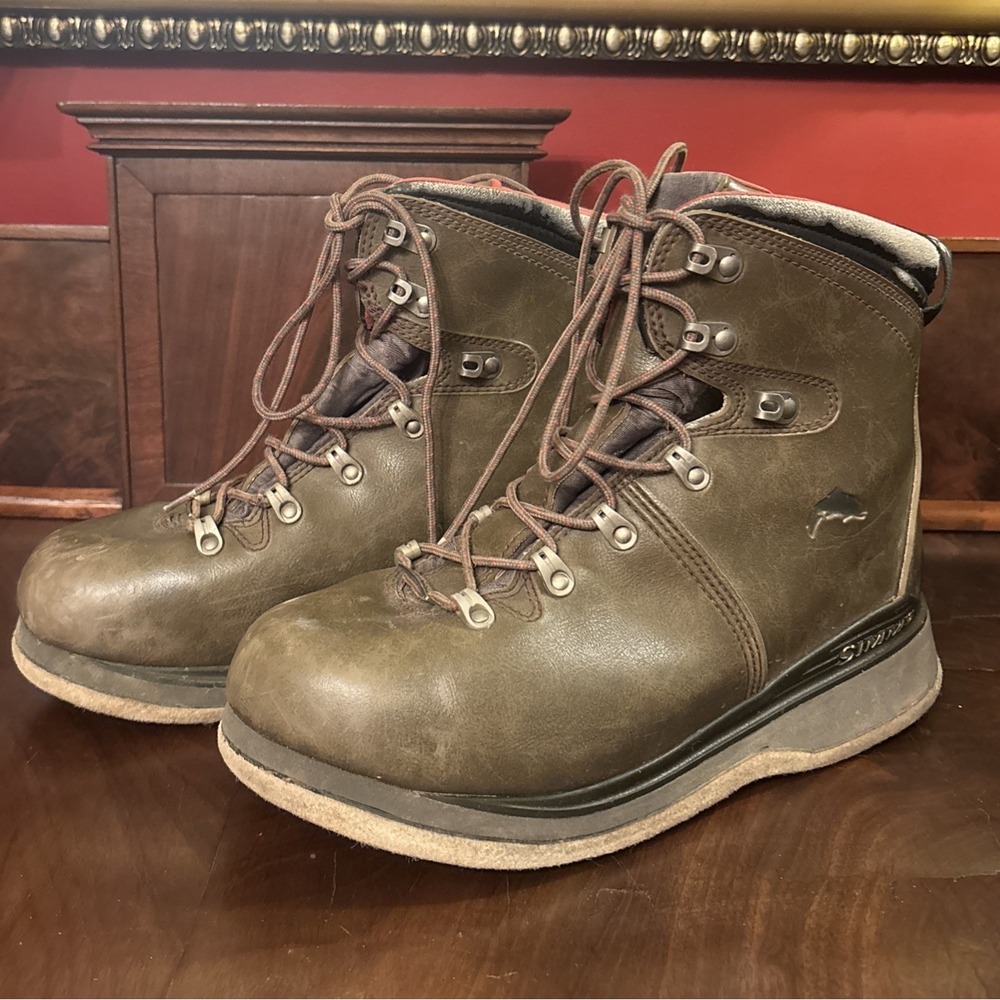 Simms Freestone Felt Sole Wading Boots Men's Size 11 Brown Fly Fishing Boots